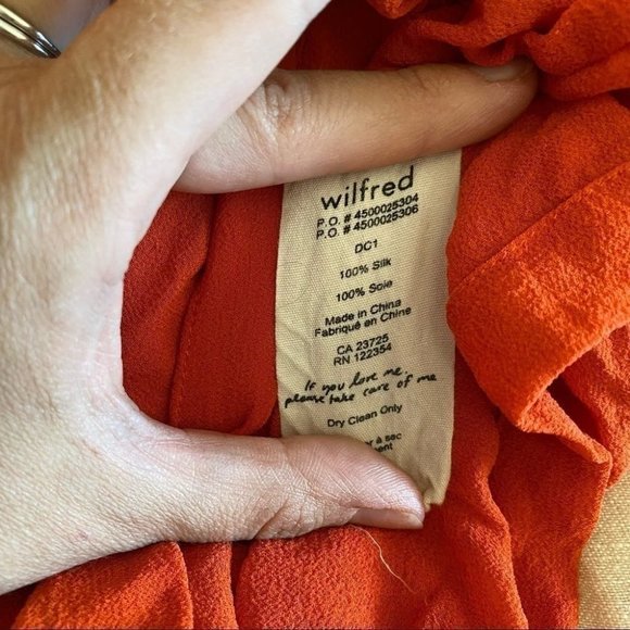 Aritzia Wilfred Silk Button Up Blouse Long Sleeve - Picture 10 of 12